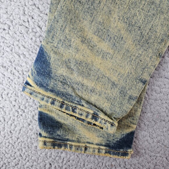 mnml Jeans Mens 33 Blue X146 Stretch Denim Distressed Slim Fit - Picture 15 of 16